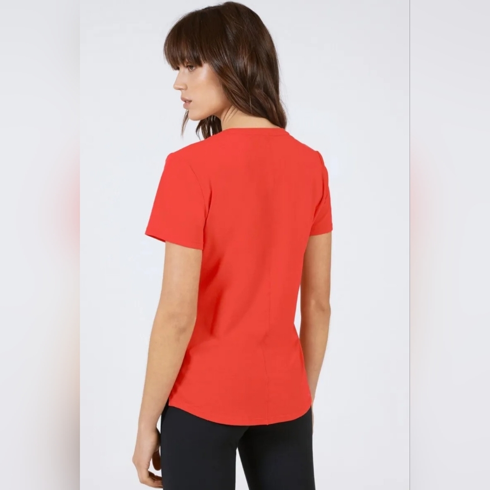 Nike Women's Dri-Fit One Luxe Tee T-Shirt Small Red Soft Breathable Recycled - Picture 3 of 16